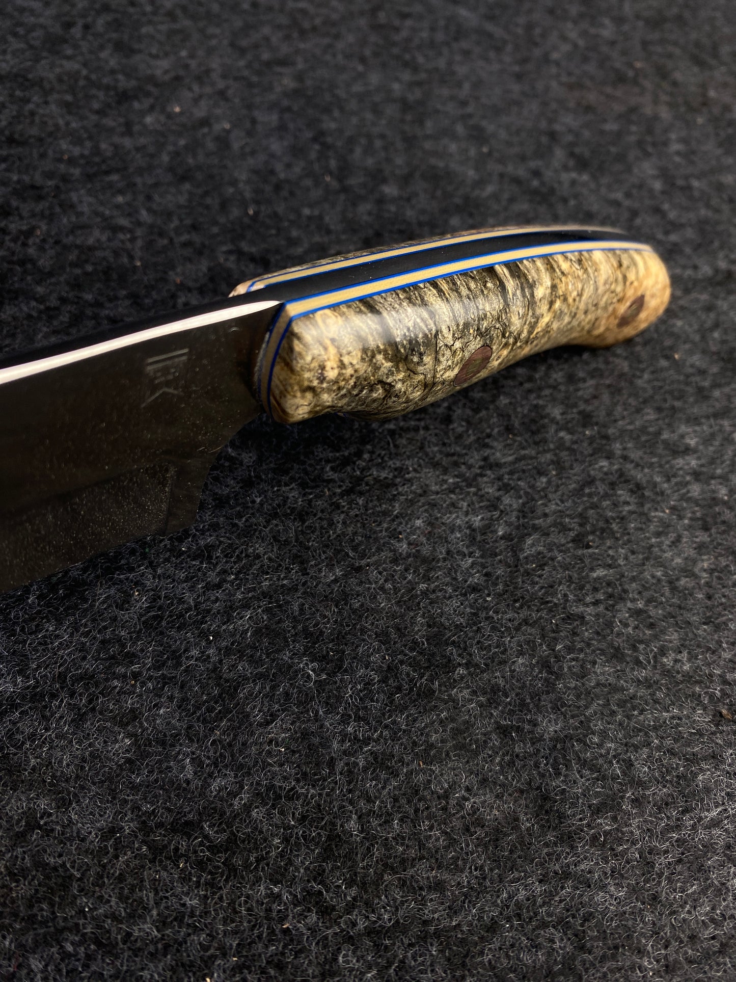 Stainless skinner in Black amoyna burl