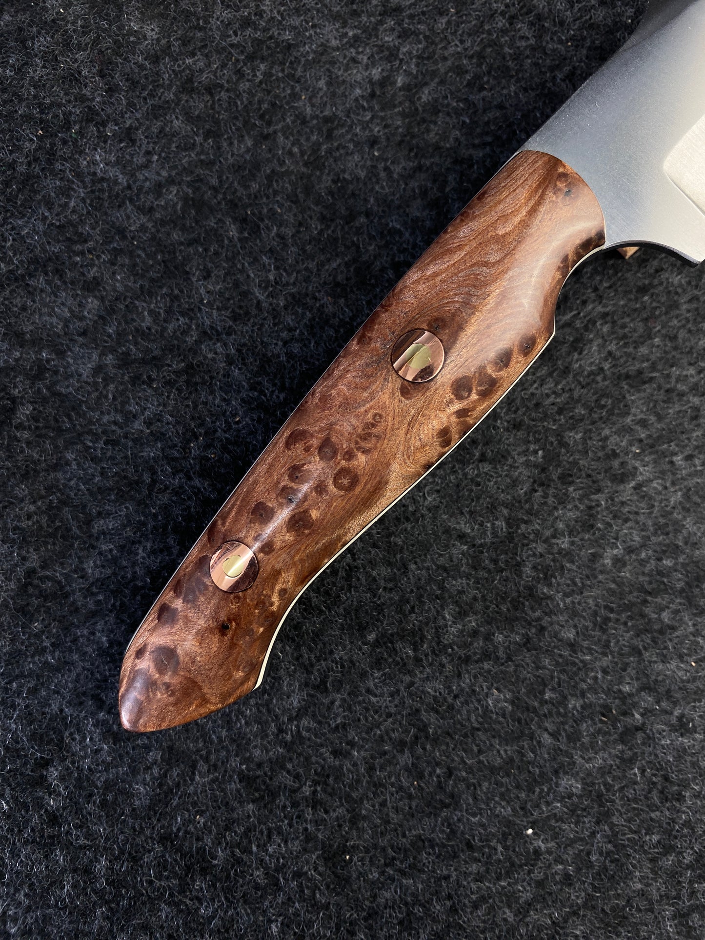 Stainless Redwood lace burl hunter